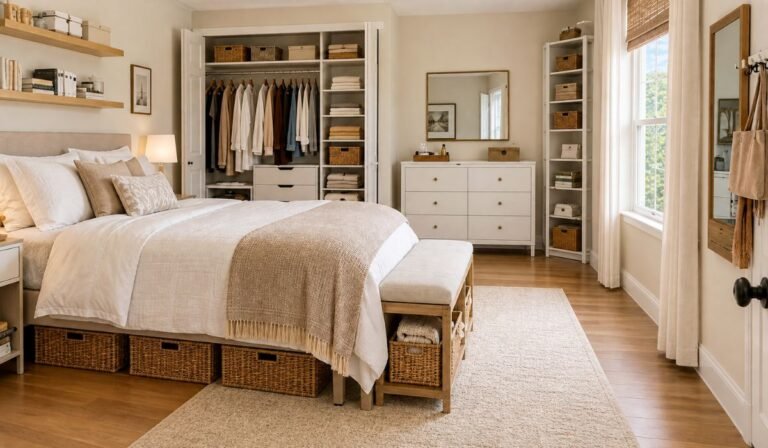 Bedroom organization ideas that create more storage space